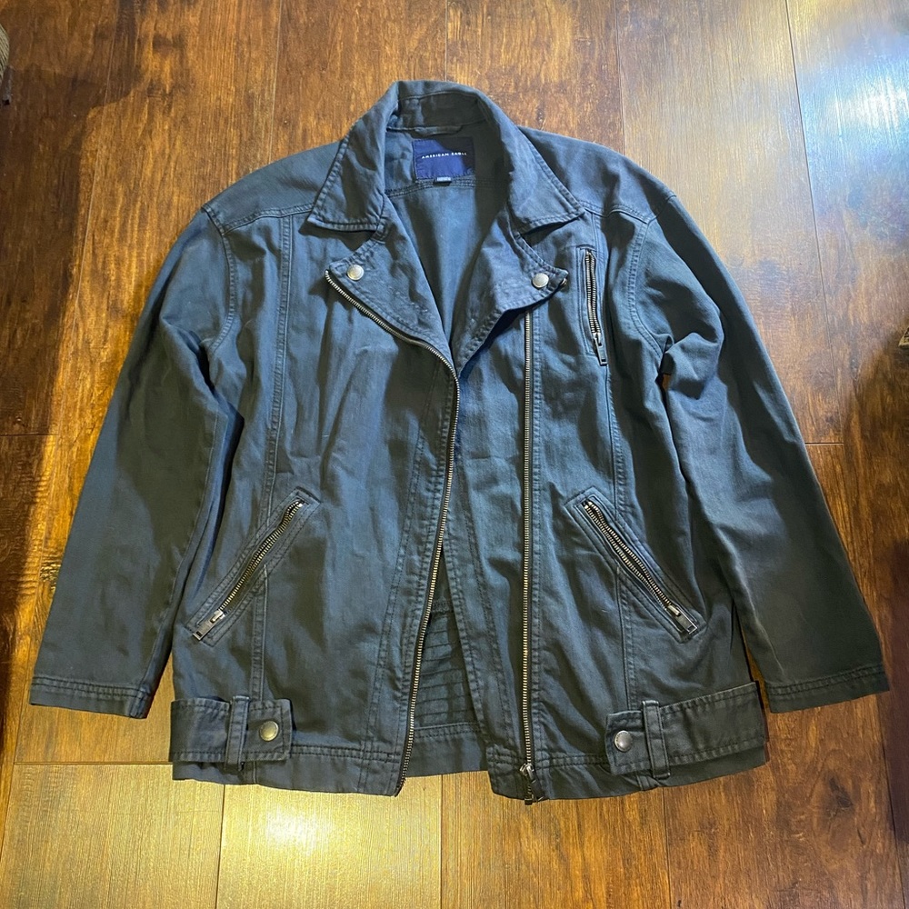denim zipper jacket